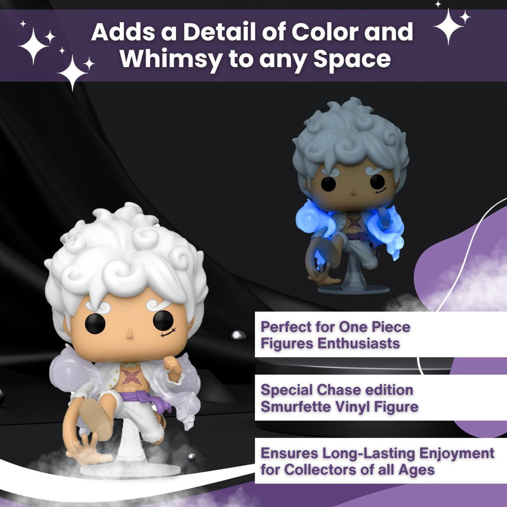 Funko Pop! One Piece: Luffy Gear Five 1607 - Glow Chase Limited Edition Vinyl Figure with Case