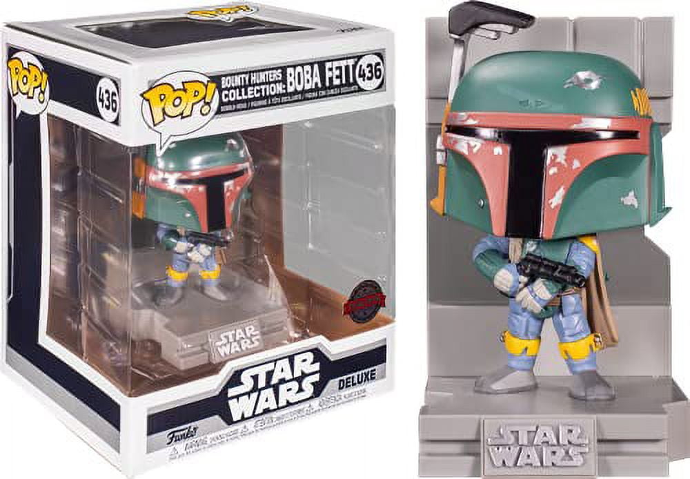 Funko POP Deluxe Star Wars Bounty Hunters Boba Fett 436 Bobble Head Figure