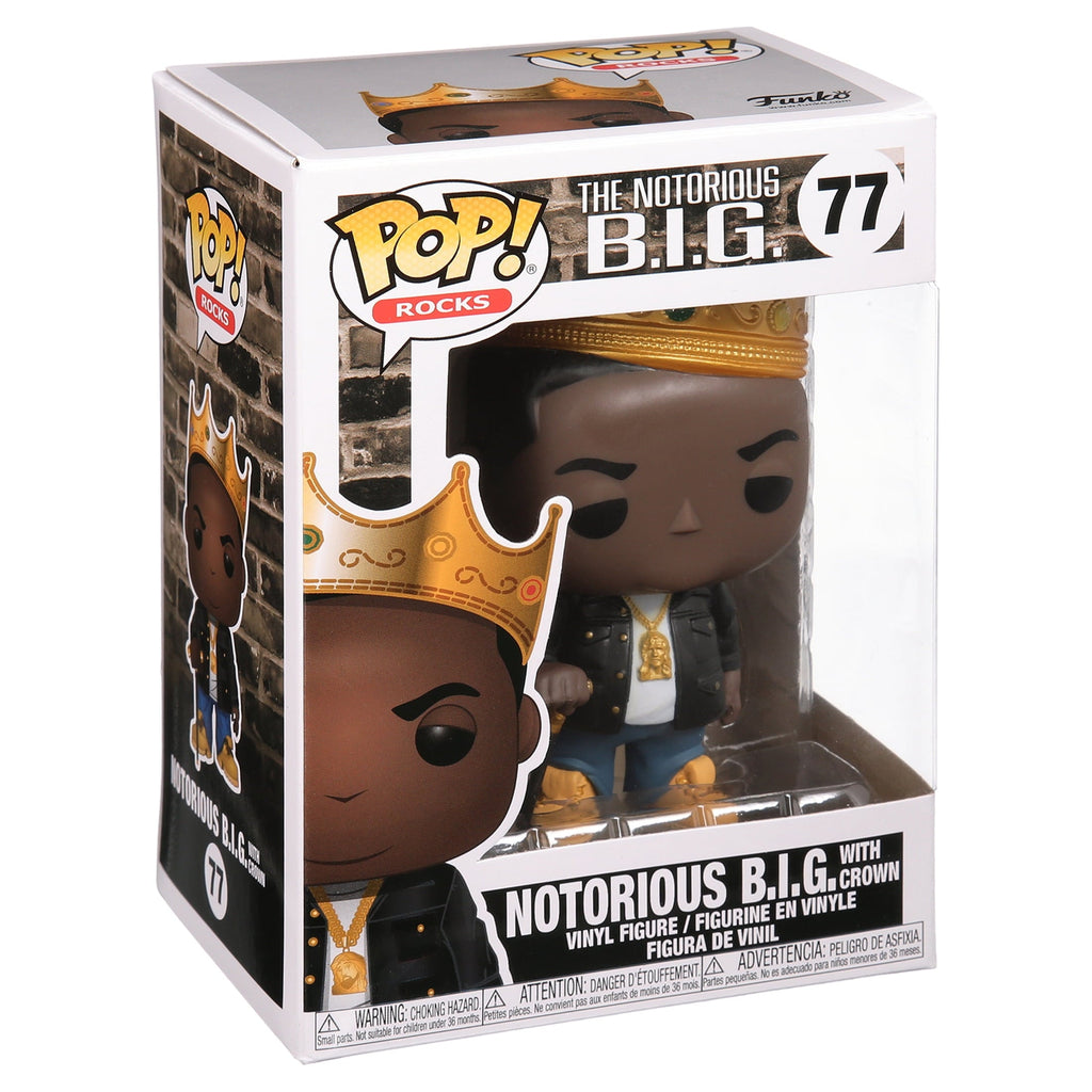 Funko POP Rocks Notorious BIG Vinyl Figure with Crown, Multicolor, 1.5"