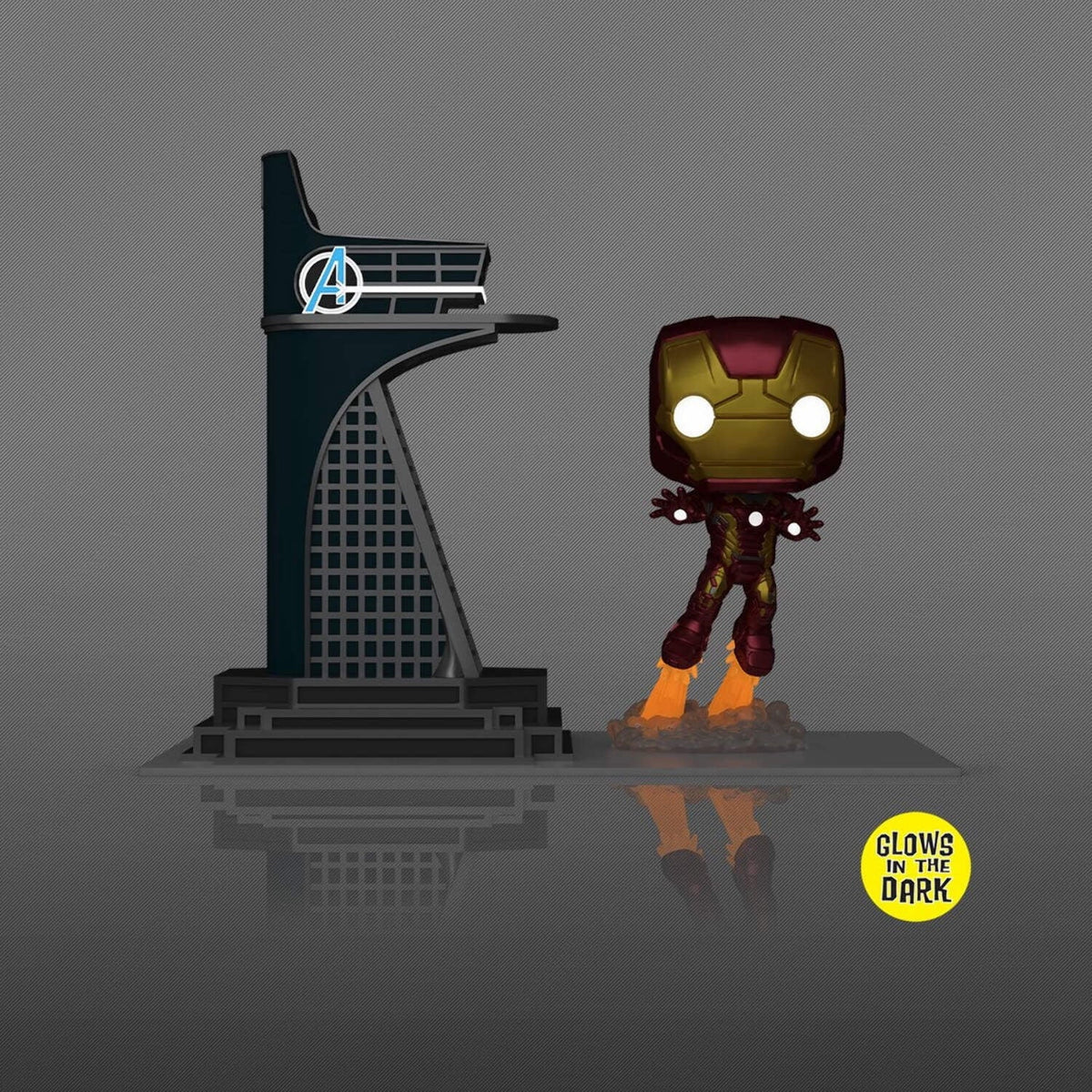 Avengers 2 Iron Man with Tower GITD Pop! Town, Not Mint