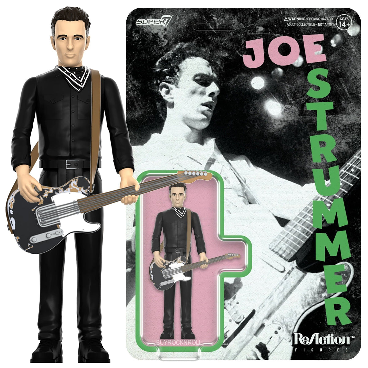 The Clash Collectible Super7 Joe Strummer Reaction Figures Set of 2