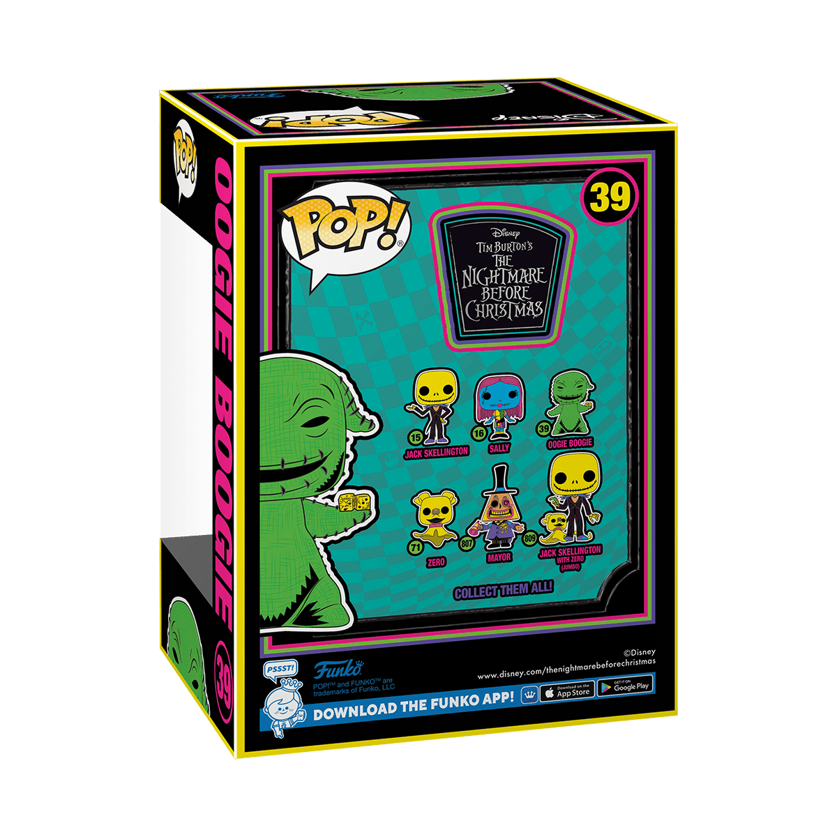 Funko Pop! Disney: The Nightmare Before Christmas Blacklight - Oogie Vinyl Figure