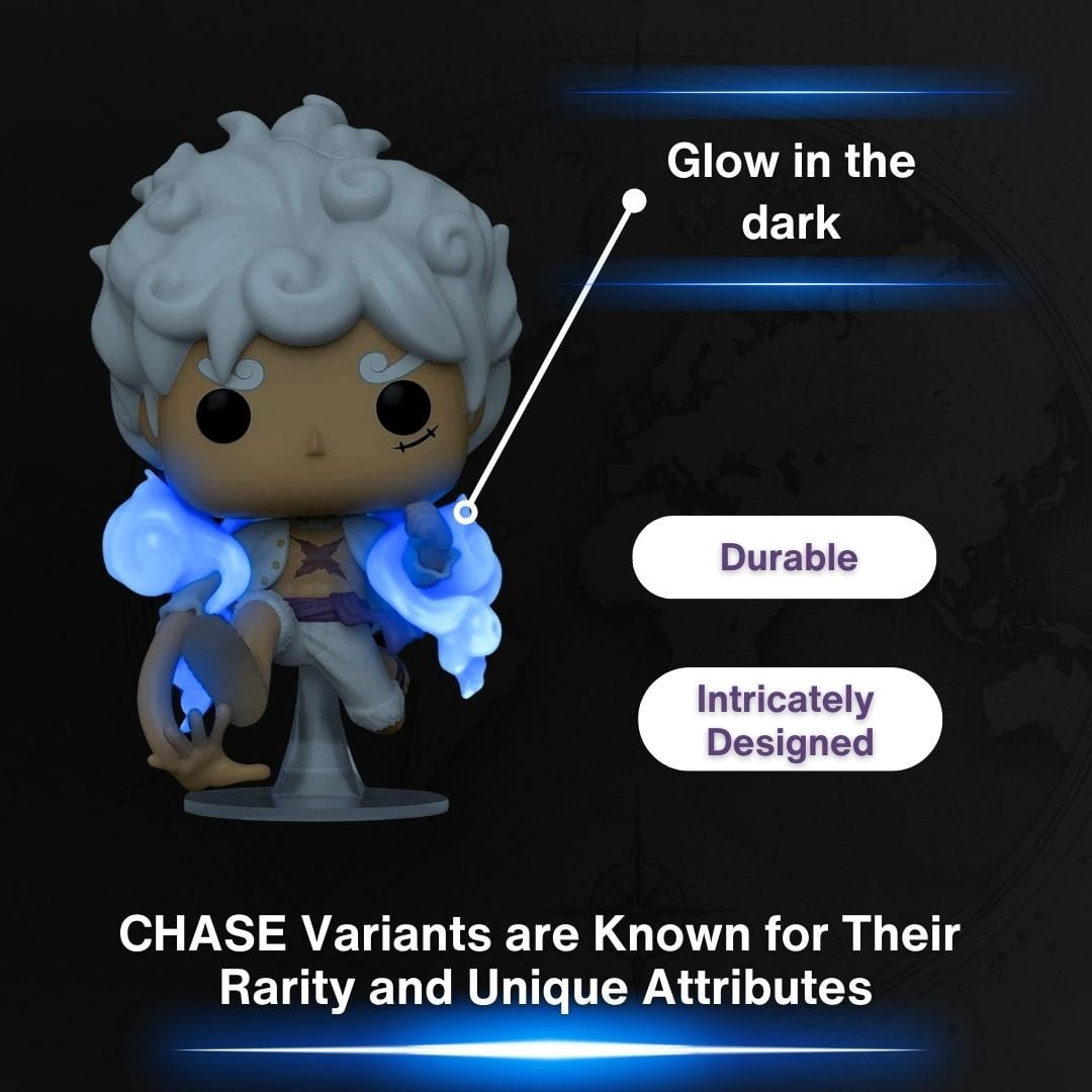 Funko Pop! One Piece: Luffy Gear Five 1607 - Glow Chase Limited Edition Vinyl Figure with Case