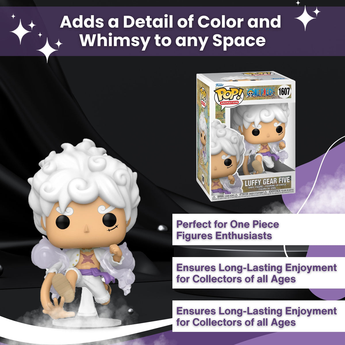 Funko Pop! Animation One Piece: Luffy Gear Five 1607 - Collectible Vinyl Figure with Box Protector
