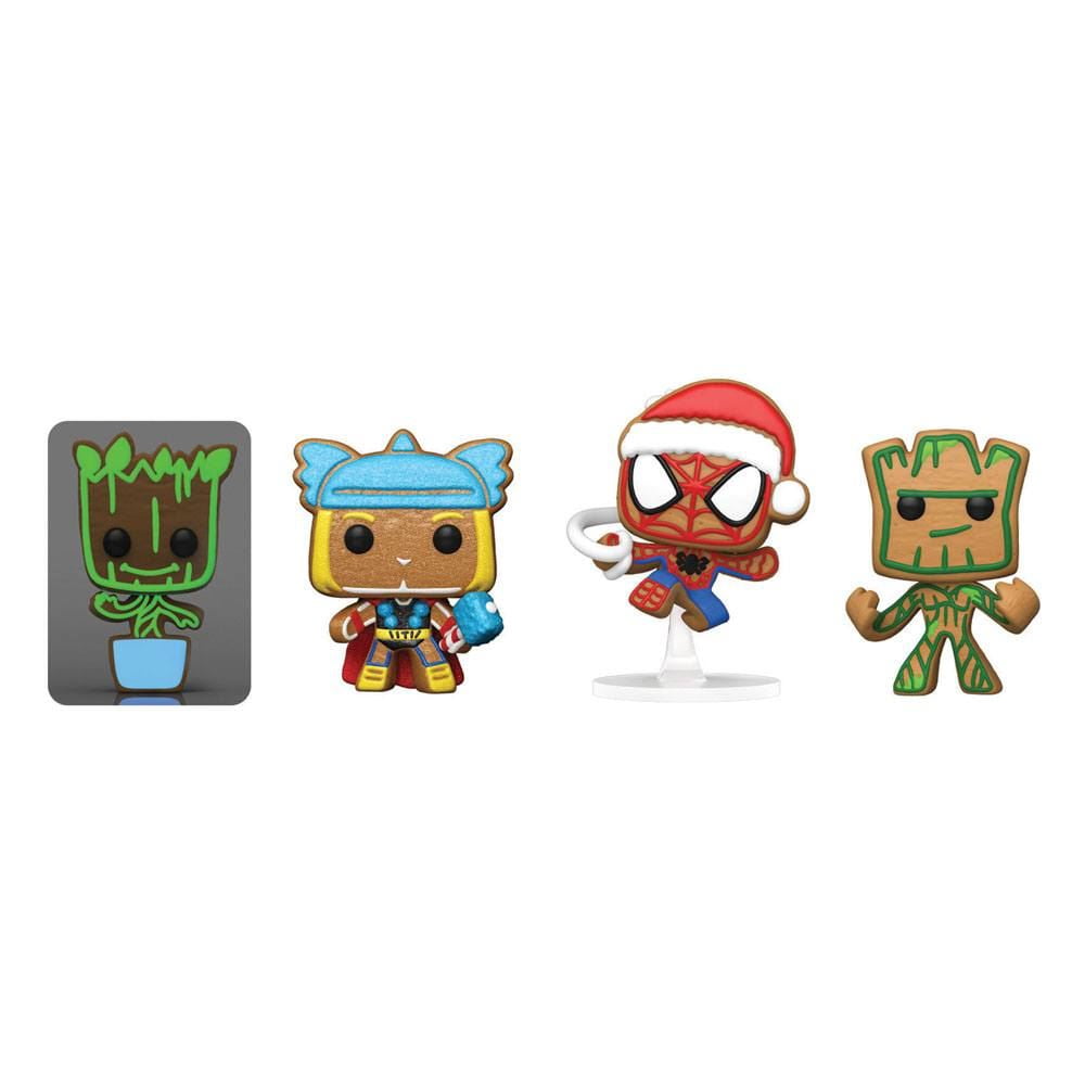 MARVEL Happy Holidays Tree Pocket Pop! Marvel Superheroes Holiday 4-Pack