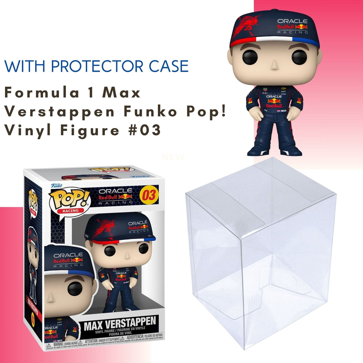 Oracle Redbull Racing Funko Age over 3 Max Verstappen Vinyl Figure, 3.75"
