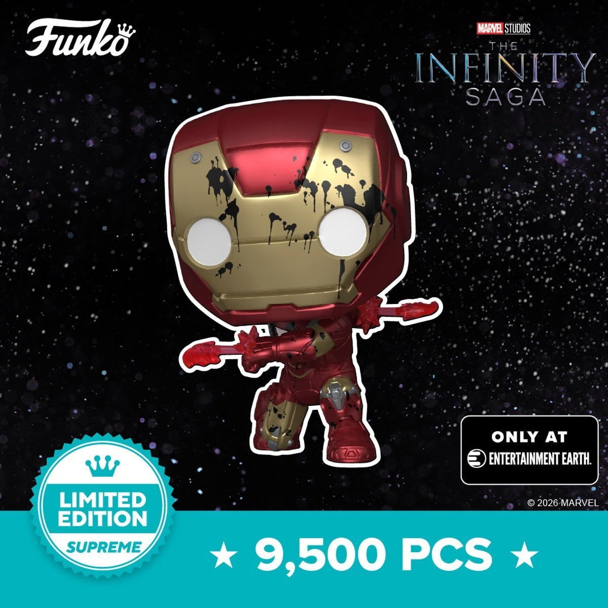 Funko Pop Vinyl Figure Iron Man Mark 6 from Marvel The Infinity Saga 1571 Entertainment Earth 9500