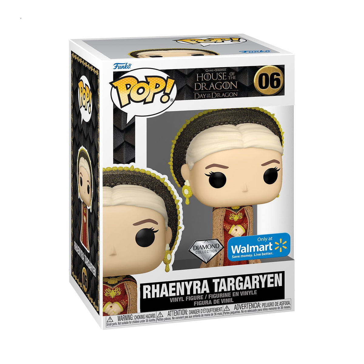 Funko Pop! TV: House of the Dragon - Rhaenyra Targaryen (Diamond Glitter) Vinyl Figure (Walmart Exclusive)