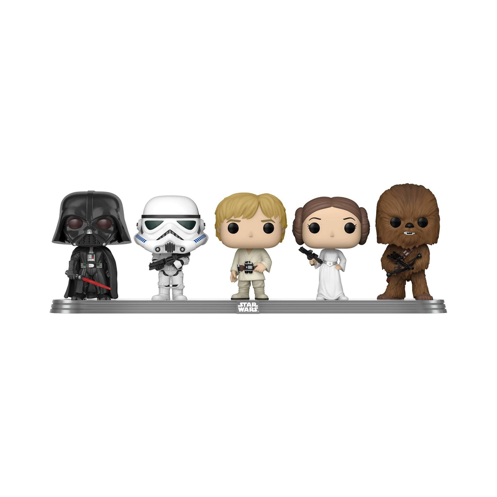 Open Box Pop Star Wars 3.75 Inch Action Figure 5-Pack Exclusive - Darth Vader, Stormtrooper, Luke Skywalker, Princess Leia and Chewbacca