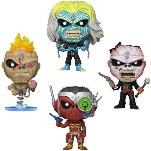 Funko POP! ROCKS: Iron Maiden - Eddie 4PK Glow in the Dark Box Set (AE Exclusive)