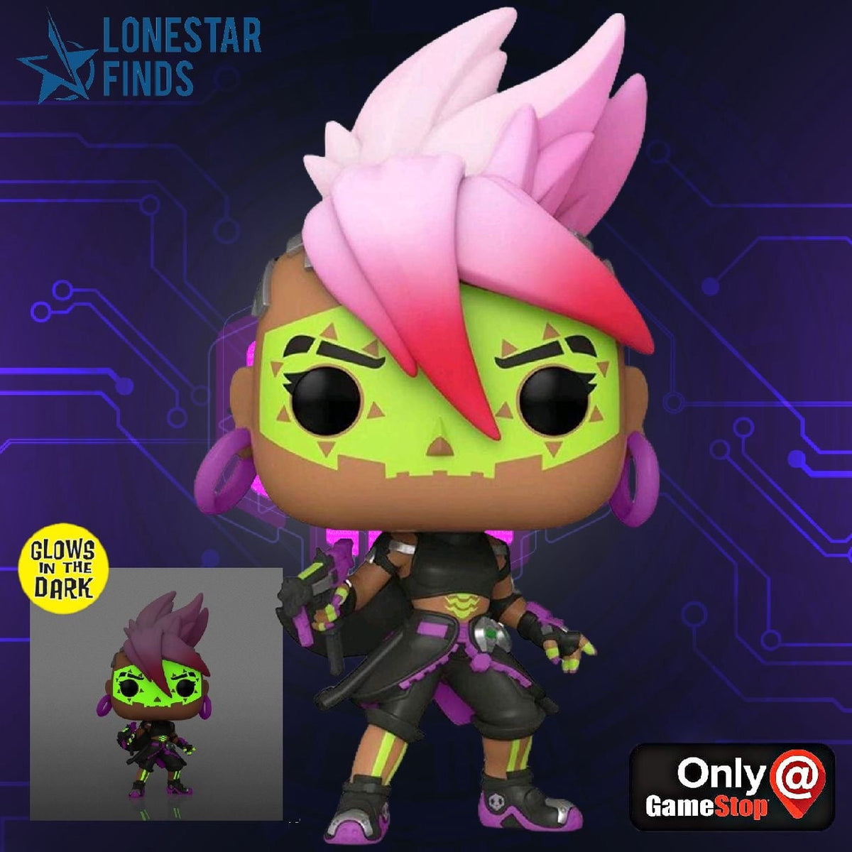 Funko Pop! Games: Overwatch - Sombra Los Muertos Glow in The Dark Exclusive