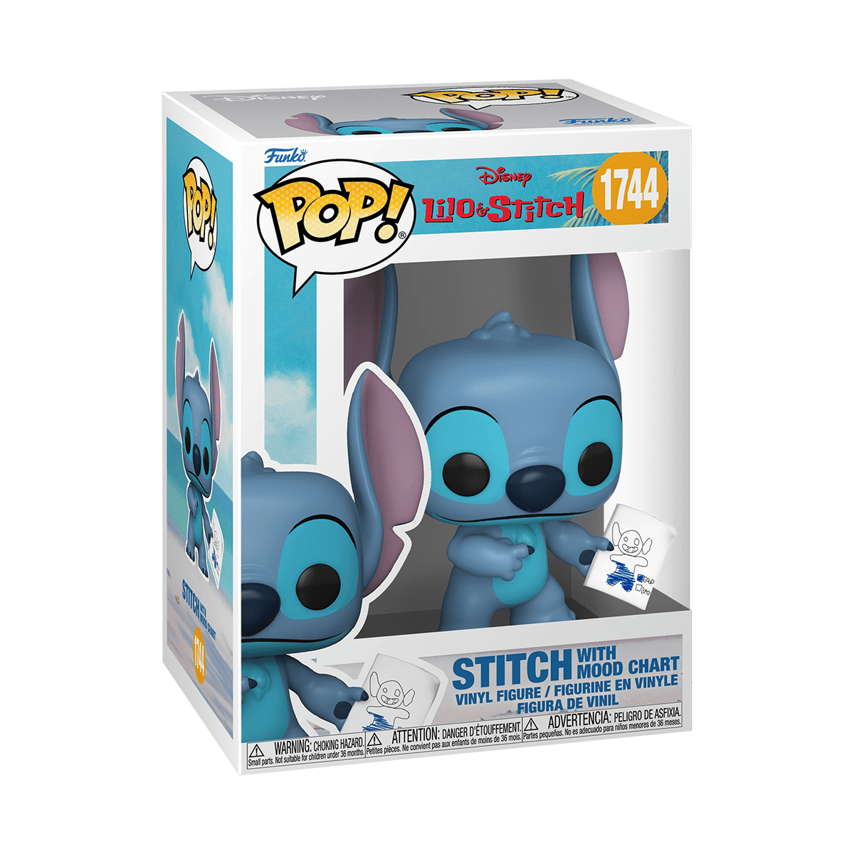 Funko POP Disney: Lilo & Stitch S4- Stitch with Mood Chart Collectible Vinyl Figure
