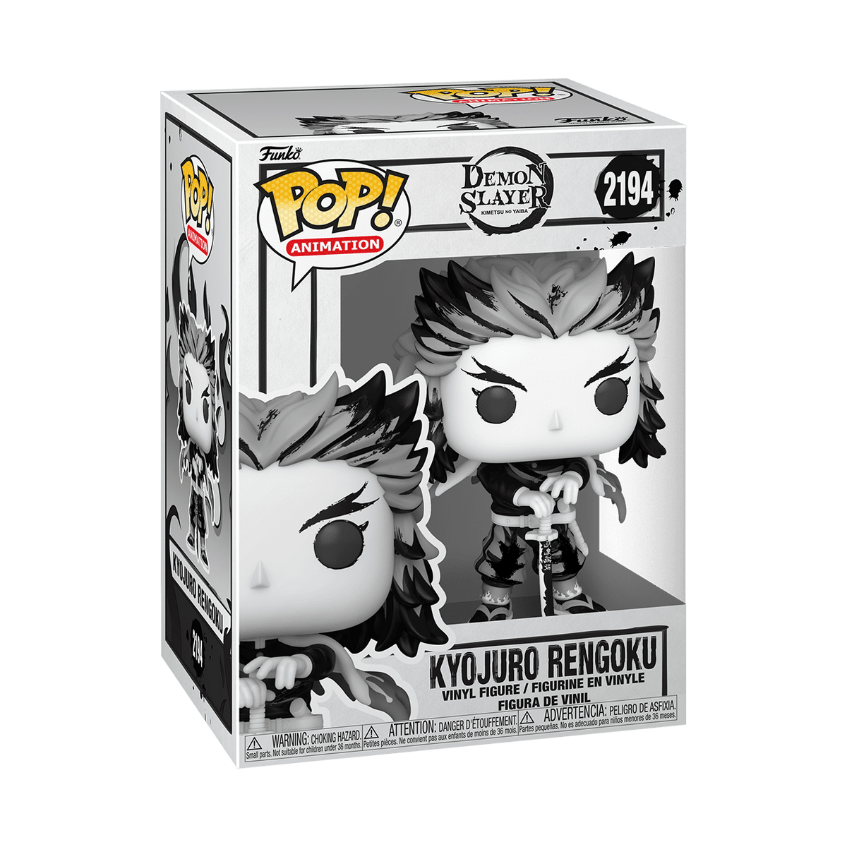 Funko POP Animation: Demon Slayer - Rengoku (Sumi-Ink) Collectible Vinyl Figure